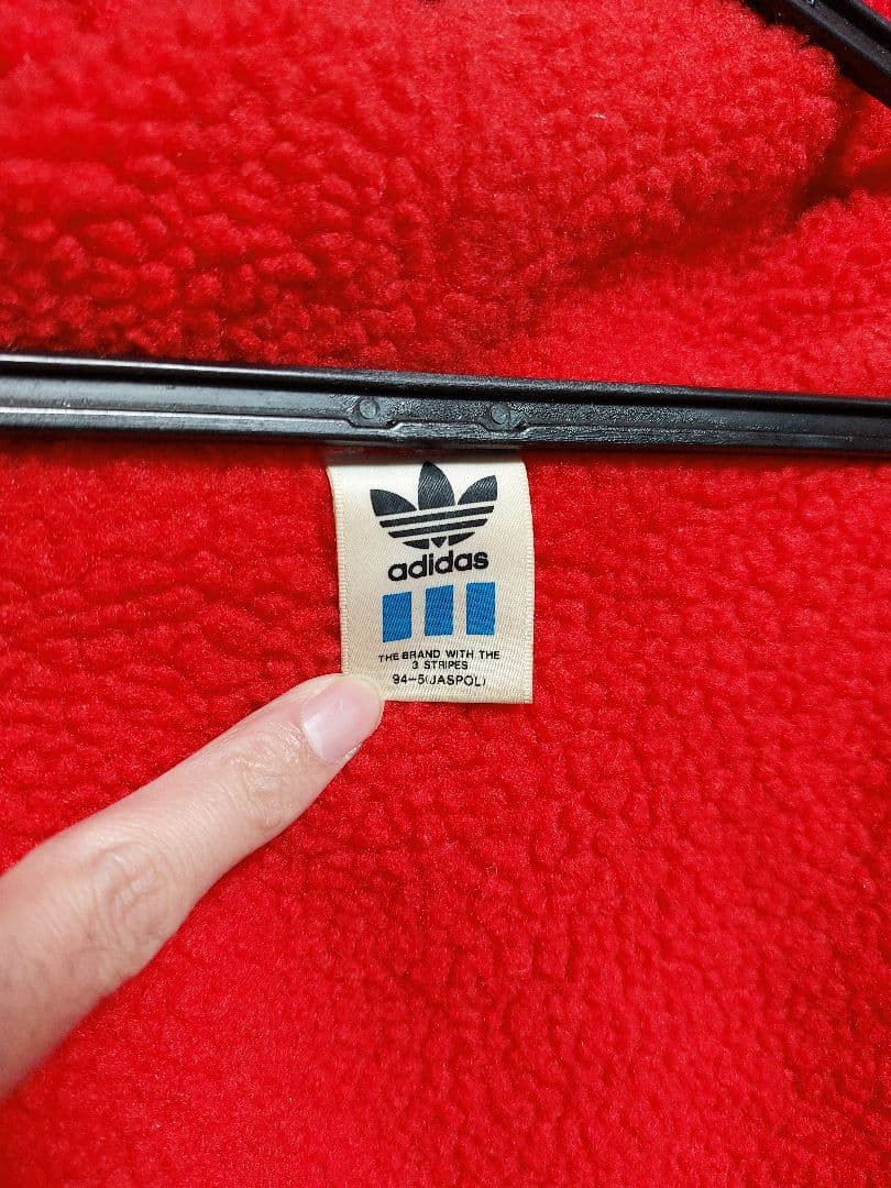 adidas フード付きベンチコート 青