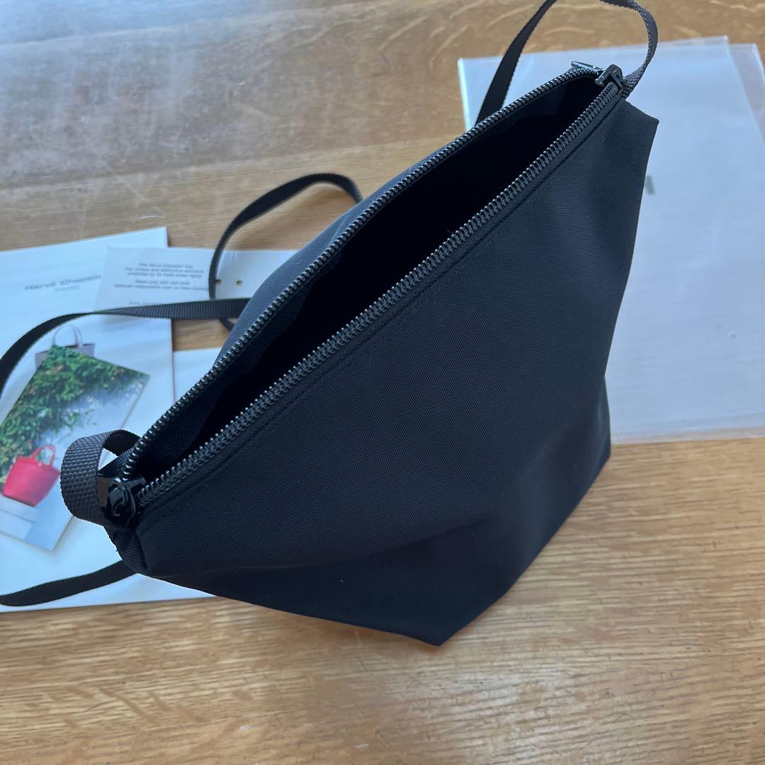 美品　2885N　エルベシャプリエ　舟形ショルダーS　ノワール