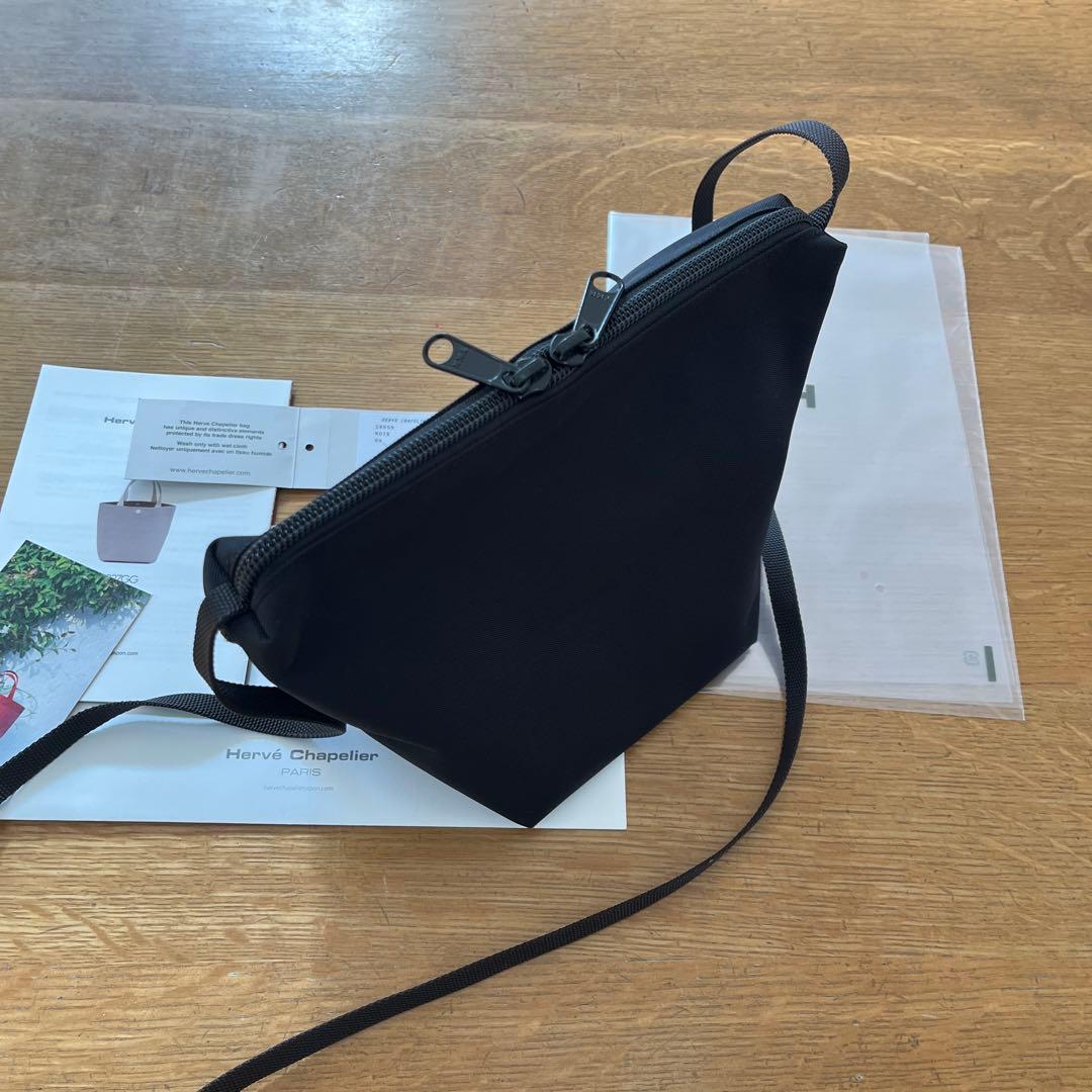 美品　2885N　エルベシャプリエ　舟形ショルダーS　ノワール