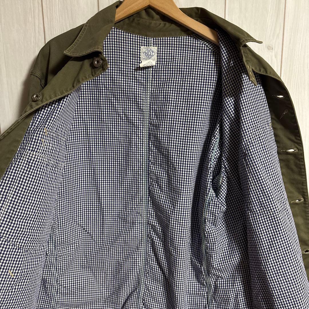 極上USA製POST OVERALLSダック地エンジニアカバーオールジャケット