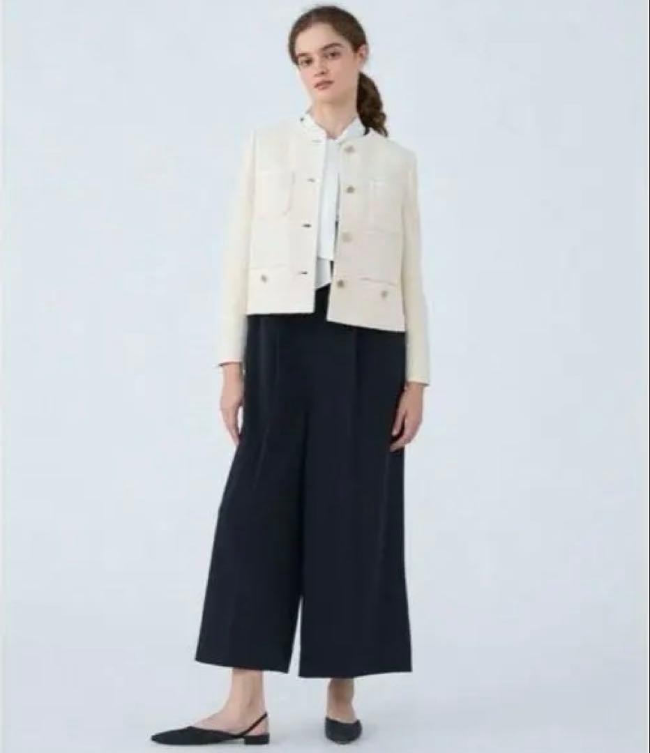 ⭐︎ぽぽんた⭐︎ジャケット ノーカラージャケット スラブコットンツイード