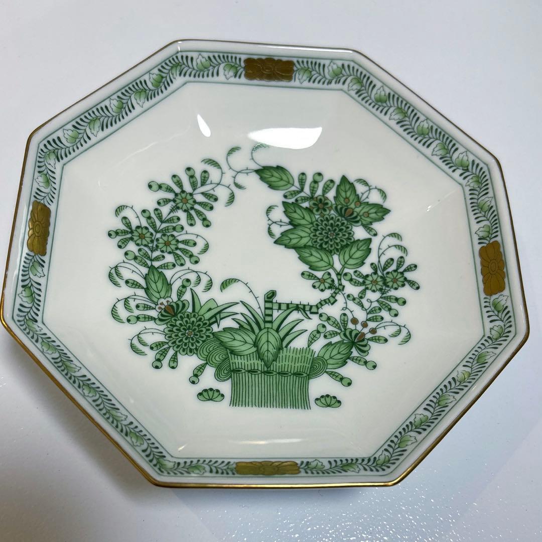 ヘレンド　インドの華　華やかな八角皿　約14センチ　美品