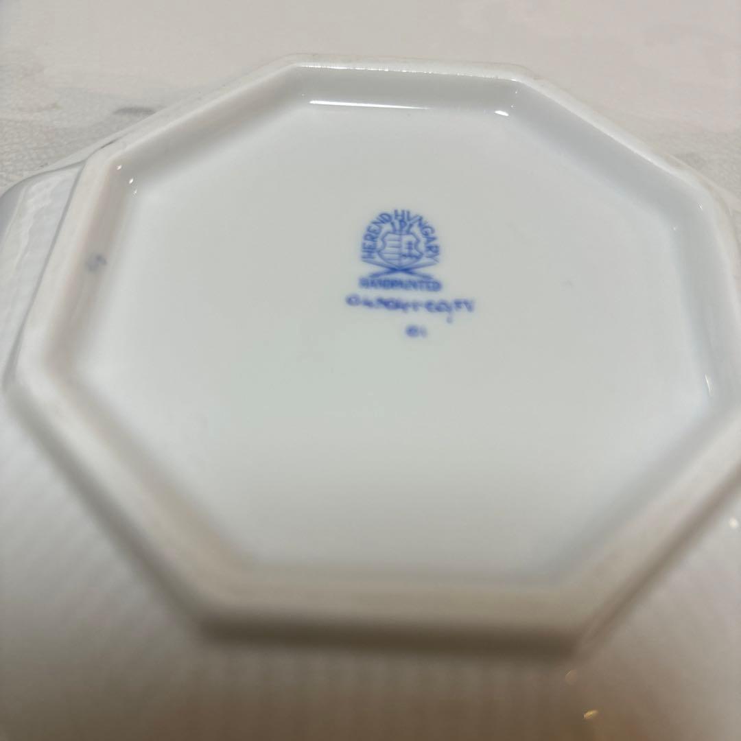 ヘレンド　インドの華　華やかな八角皿　約14センチ　美品