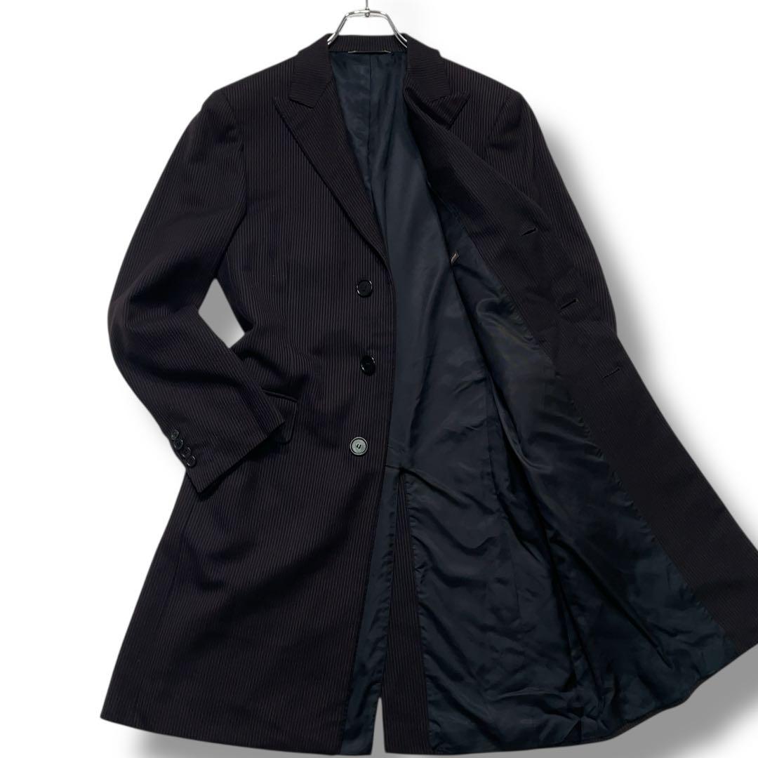 美品 CANALI 高級イタリア製 上質ウール100% テーラードコート M