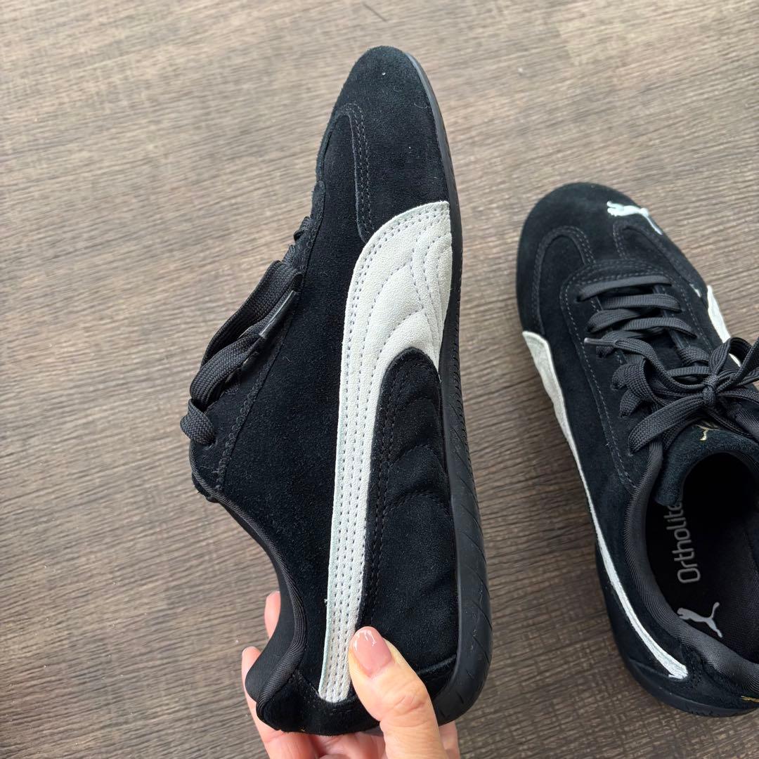 プーマ スピードキャット 黒 24cm スウェード スニーカー シンプル