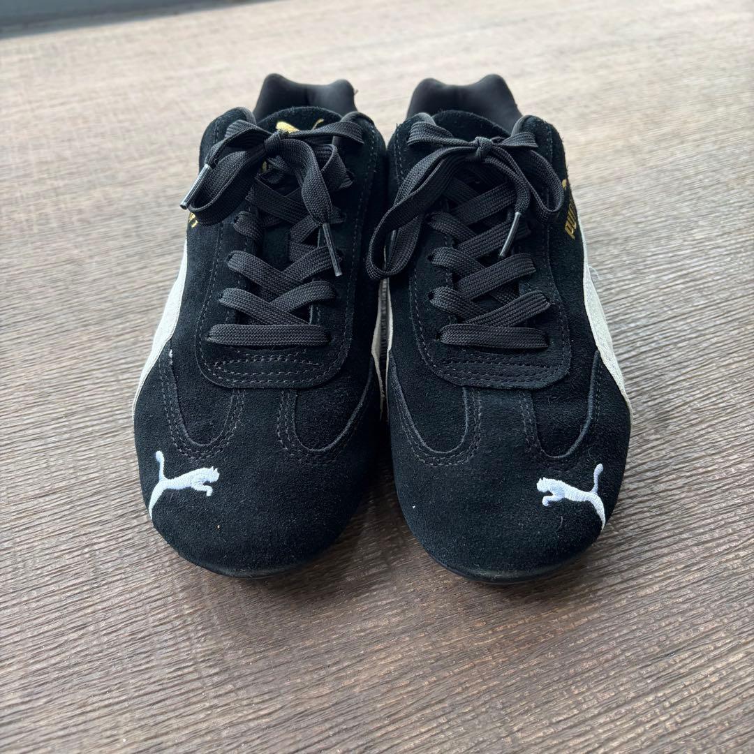プーマ スピードキャット 黒 24cm スウェード スニーカー シンプル