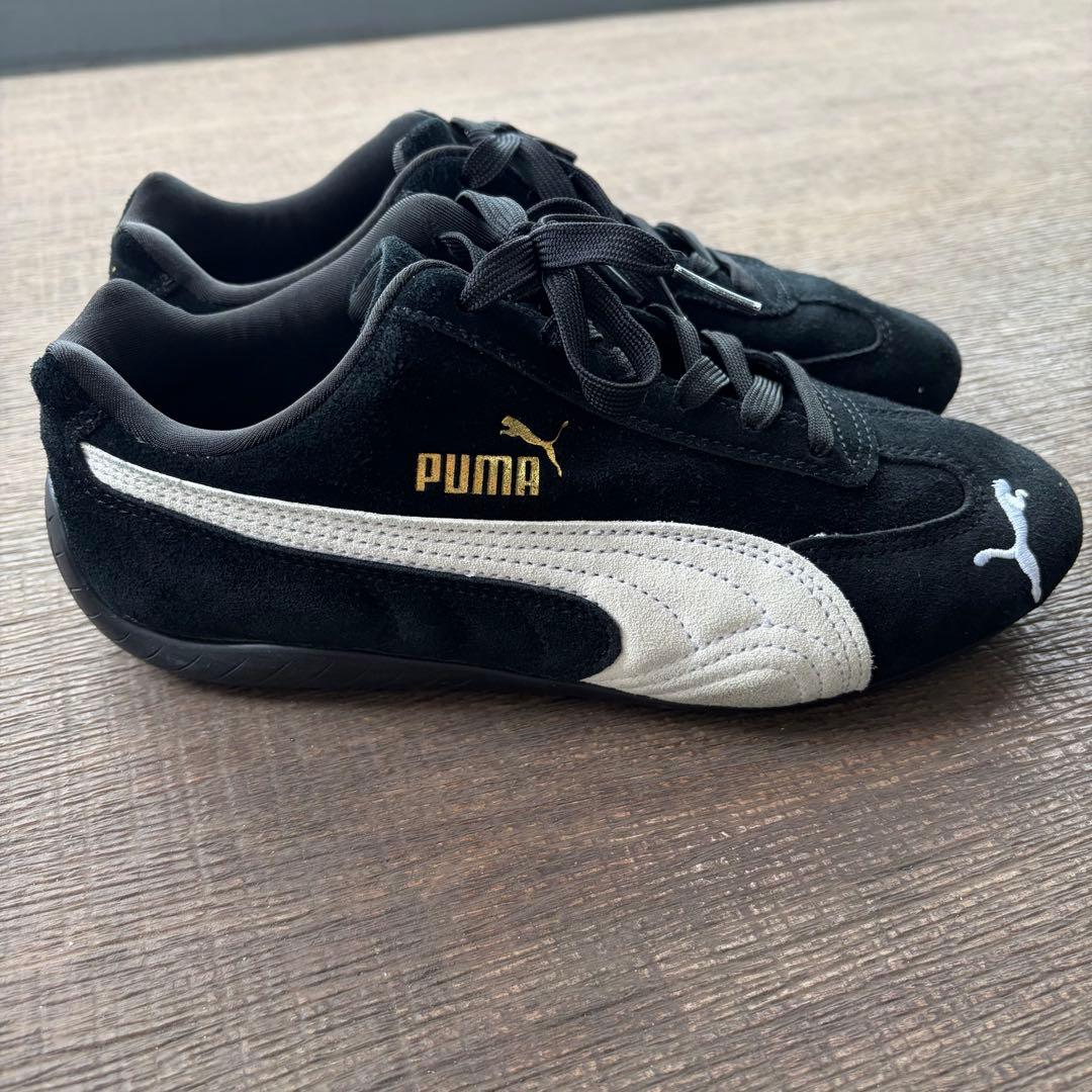 プーマ スピードキャット 黒 24cm スウェード スニーカー シンプル