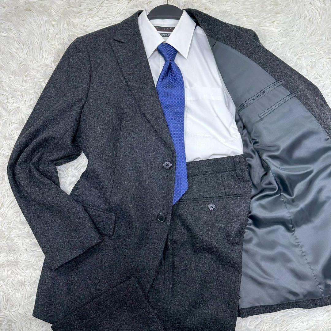 美品✨ ユニクロ ＋J ジルサンダー スーツ ウール ダークグレー XLサイズ
