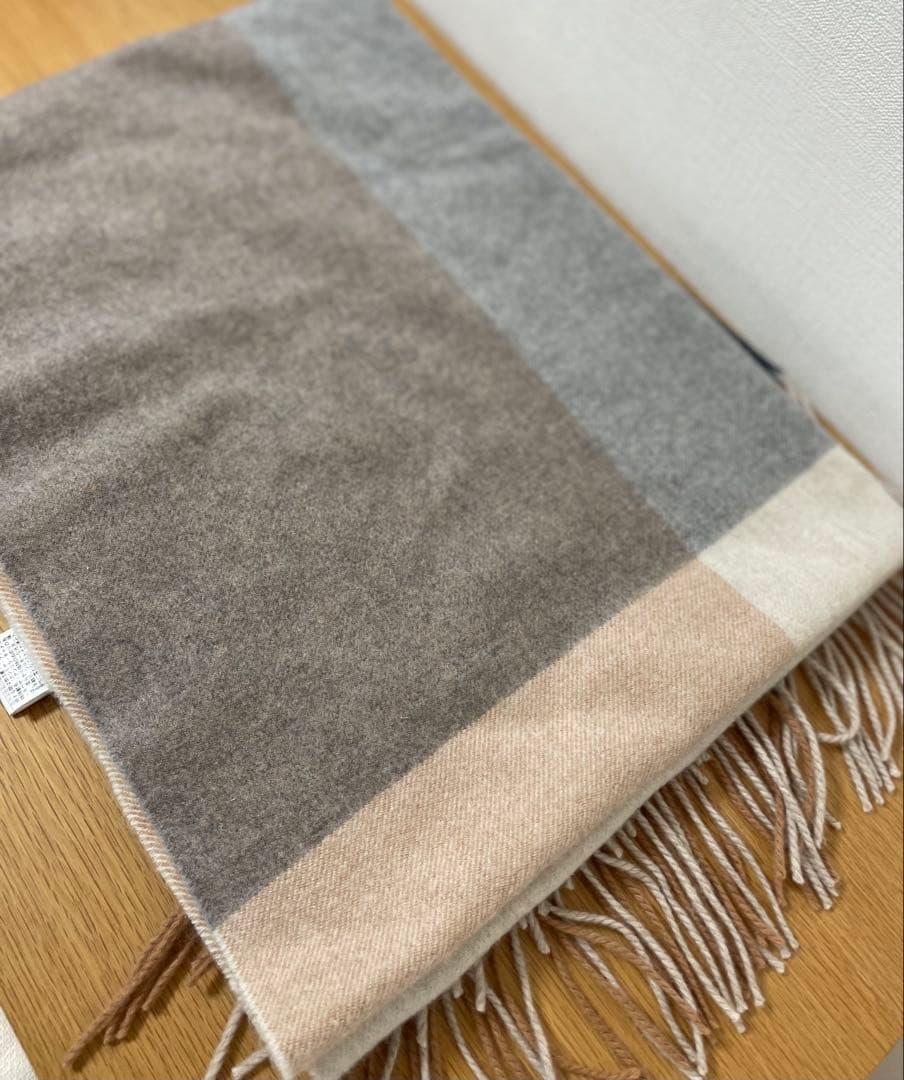 ANAYI カシミヤ100% チェック柄マフラー