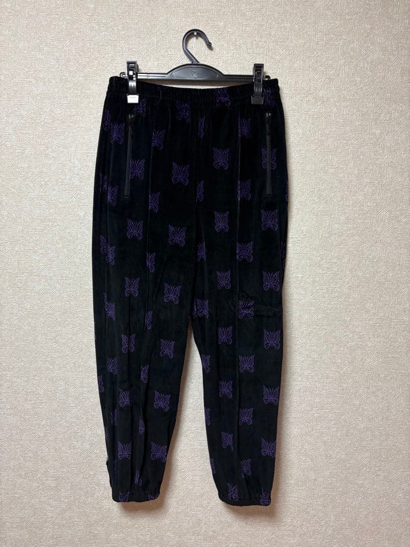 Needles パピヨンベロアトラックジャケット 黒紫 上下セット上はM 下はS