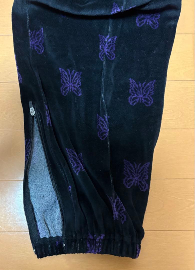 Needles パピヨンベロアトラックジャケット 黒紫 上下セット上はM 下はS