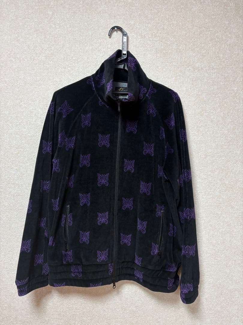 Needles パピヨンベロアトラックジャケット 黒紫 上下セット上はM 下はS