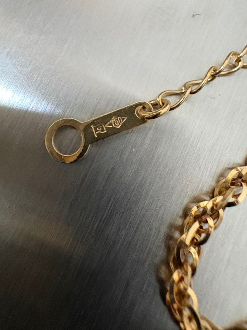 2時間限定.k18.750.日本造幣局.デザインネックレス.金スクリュー.ロープ