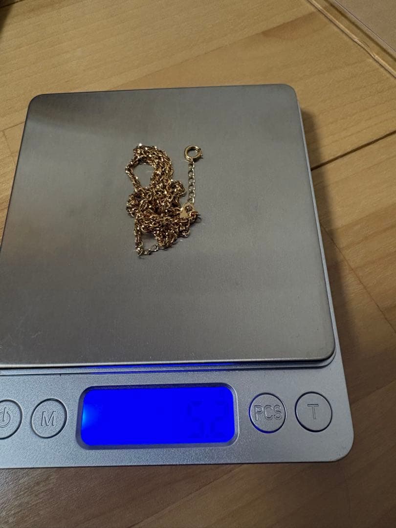 2時間限定.k18.750.日本造幣局.デザインネックレス.金スクリュー.ロープ