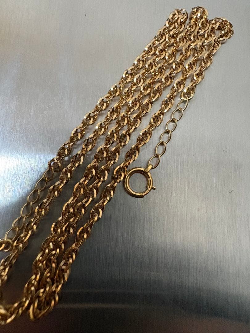 2時間限定.k18.750.日本造幣局.デザインネックレス.金スクリュー.ロープ