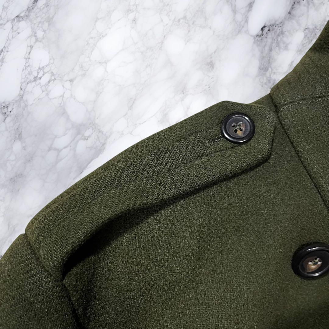 ポロラルフローレン ピーコート Pコート ウール ダブル カーキ 38 M