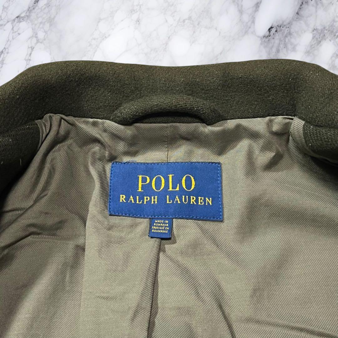ポロラルフローレン ピーコート Pコート ウール ダブル カーキ 38 M