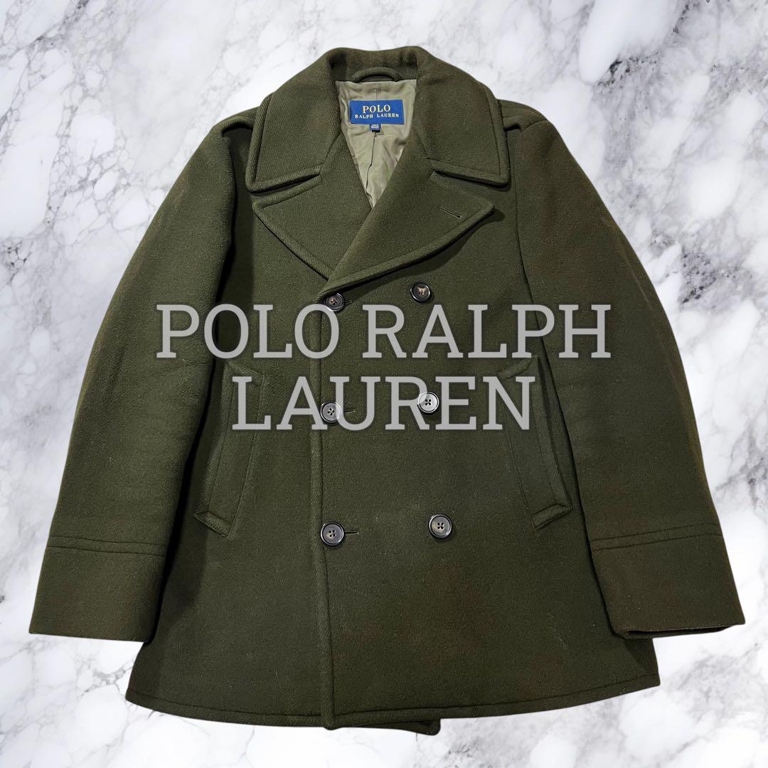 ポロラルフローレン ピーコート Pコート ウール ダブル カーキ 38 M