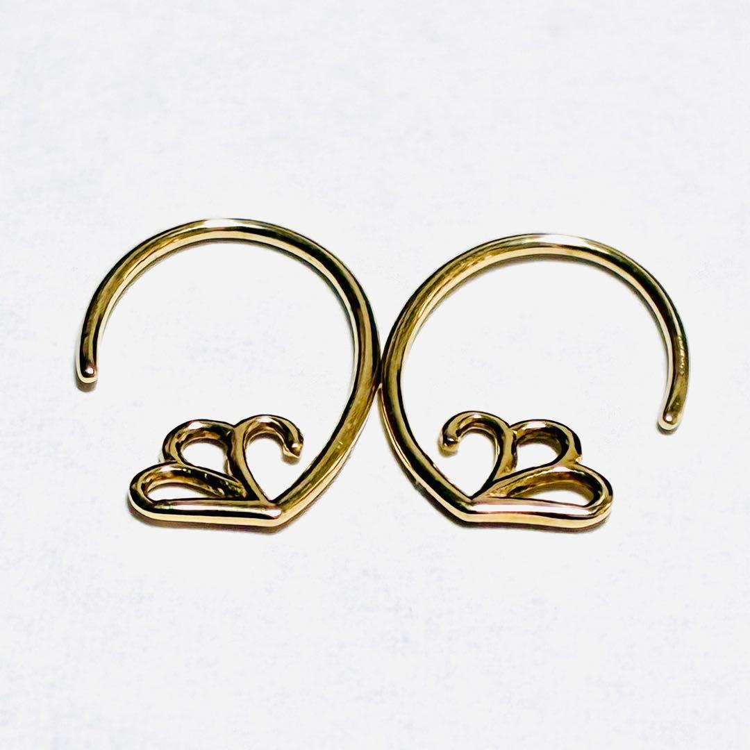 ☆未使用☆sowi K10YG フェザーフープピアス