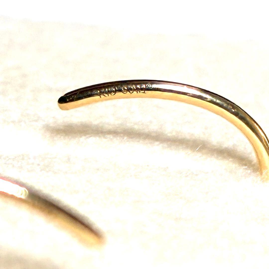 ☆未使用☆sowi K10YG フェザーフープピアス