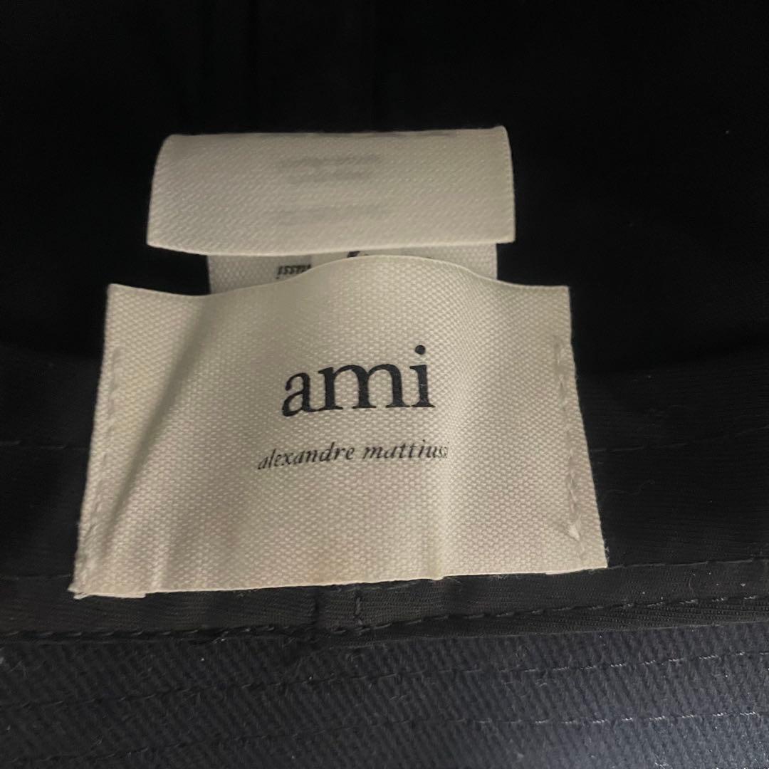 Ami Paris アミパリス バケットハット ネイビー　 2 ロゴプレート