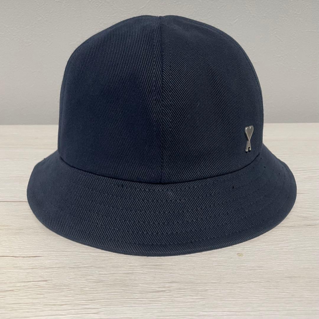 Ami Paris アミパリス バケットハット ネイビー　 2 ロゴプレート