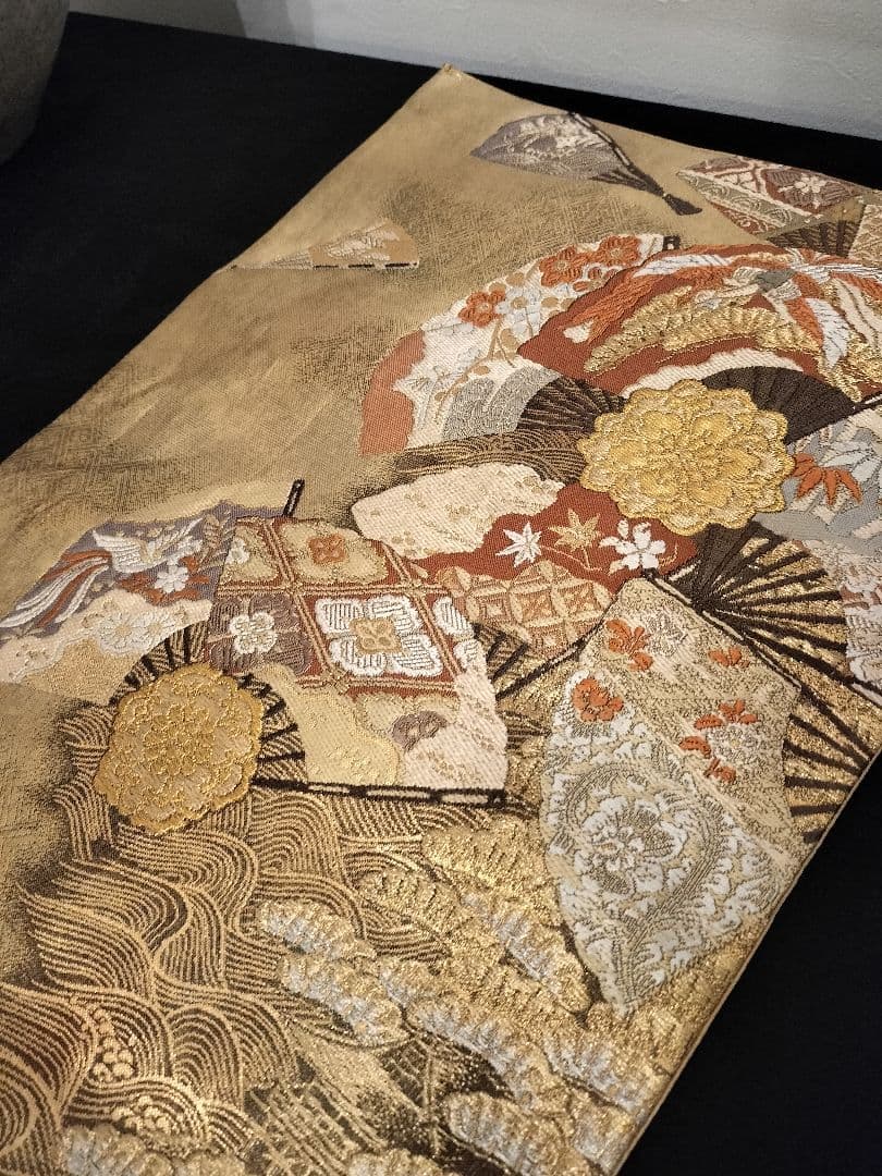 Tyako　A802高級‼️ひな祭り‼️袋帯テーブルランナー2m16cm