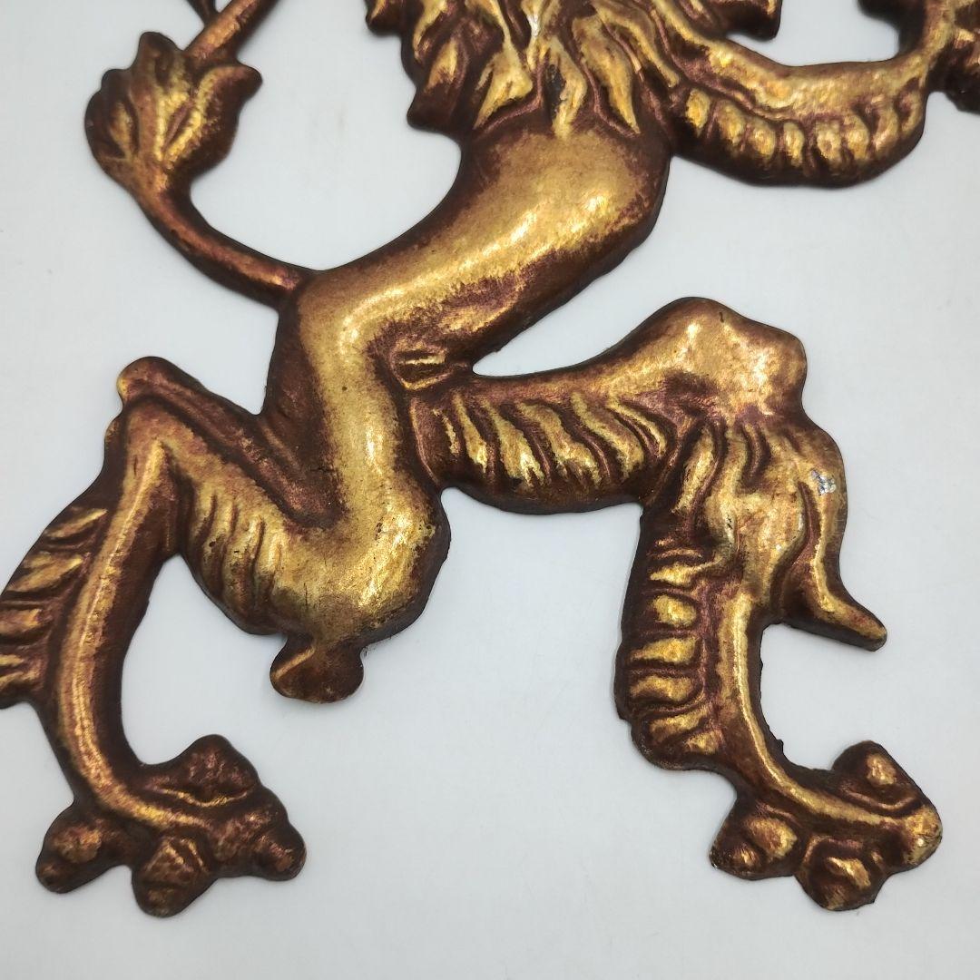 wM49L ライオン 紋章 置物 壁掛け オブジェ 西洋 紋章