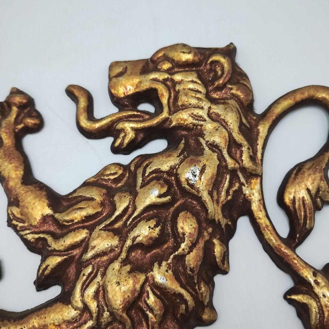 wM49L ライオン 紋章 置物 壁掛け オブジェ 西洋 紋章