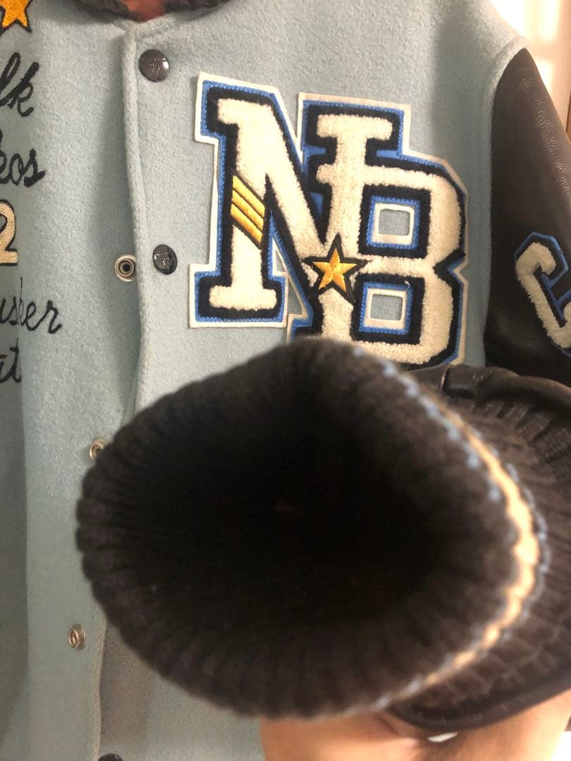 Style Eyes スタジャン 水色/黒 サイズ38