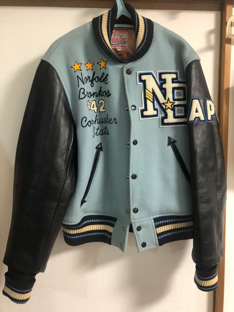 Style Eyes スタジャン 水色/黒 サイズ38