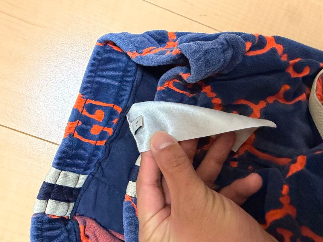 ま*ん様 GUCCI GGロゴ ショートパンツ ネイビー/オレンジ