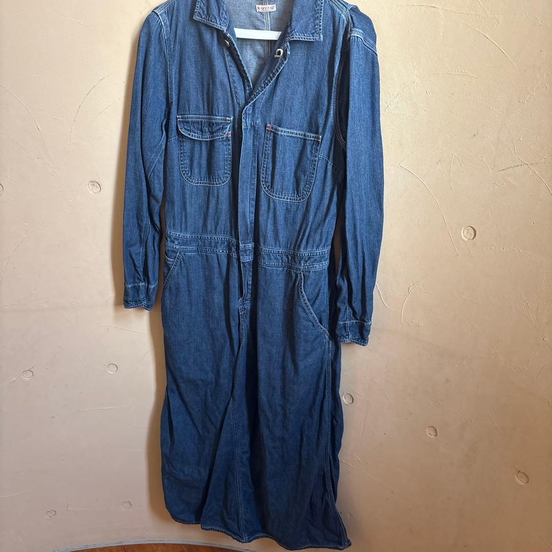 完売品　KAPITAL デニム　オールインワン　つなぎ風デニムワンピース