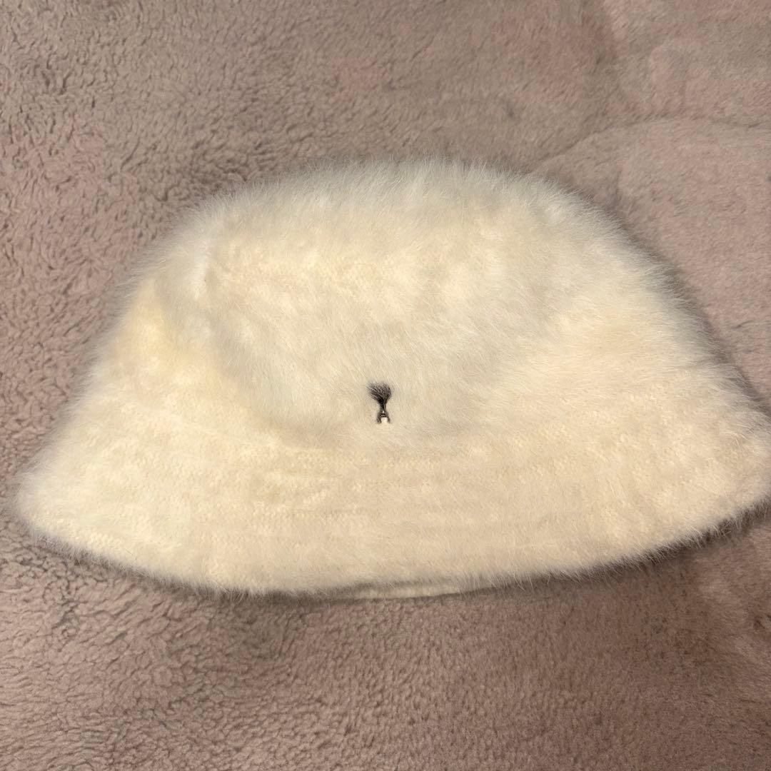 ami paris スタッズ　バケットハット　ホワイト