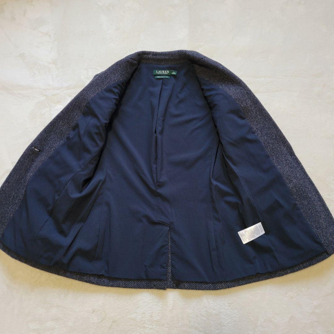 銀ボタン/ヘリンボーン✨ローレンラルフローレン　テーラードジャケット　イタリア製