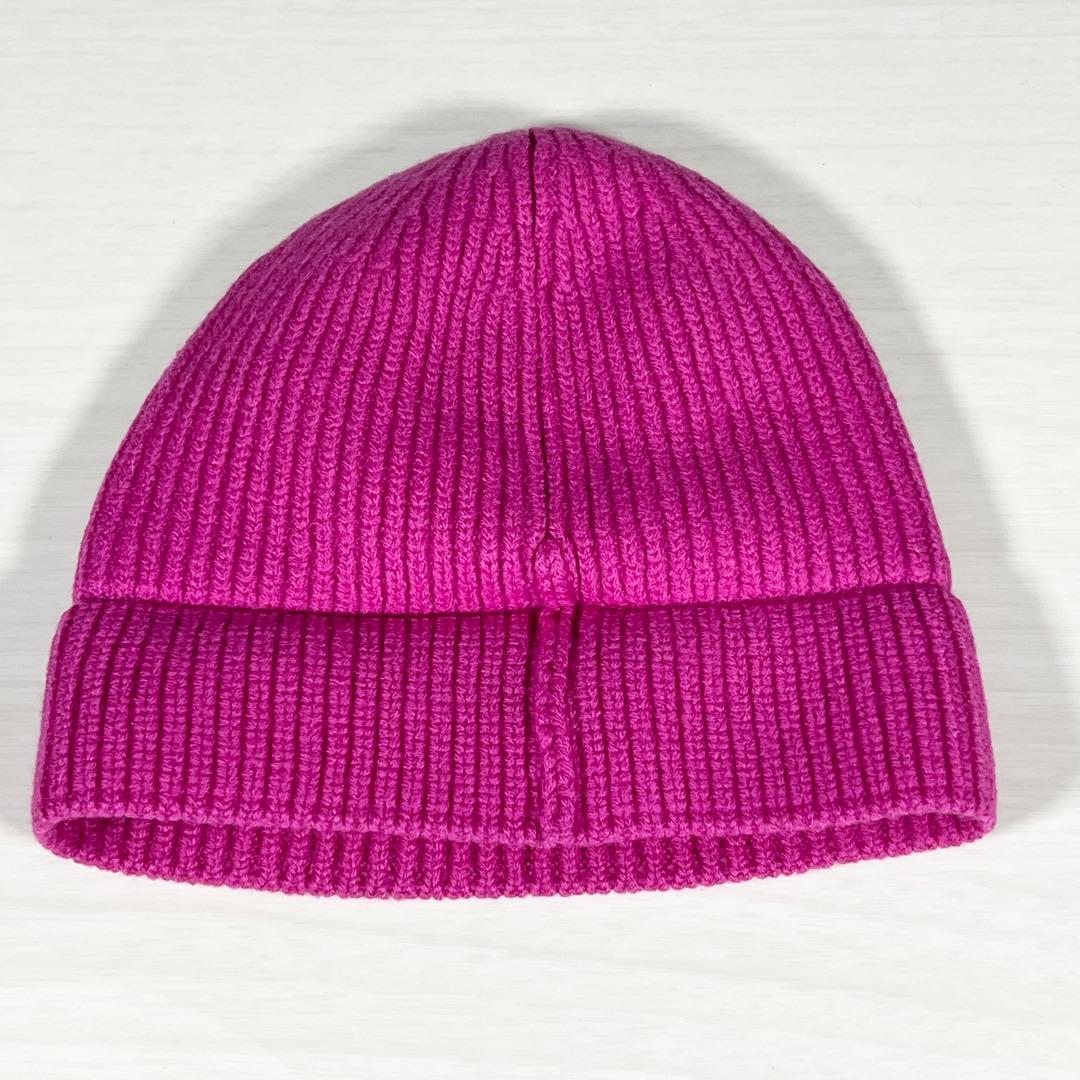 LOUIS VUITTON ルイヴィトン 逆さロゴ ニット帽 ピンク ウール
