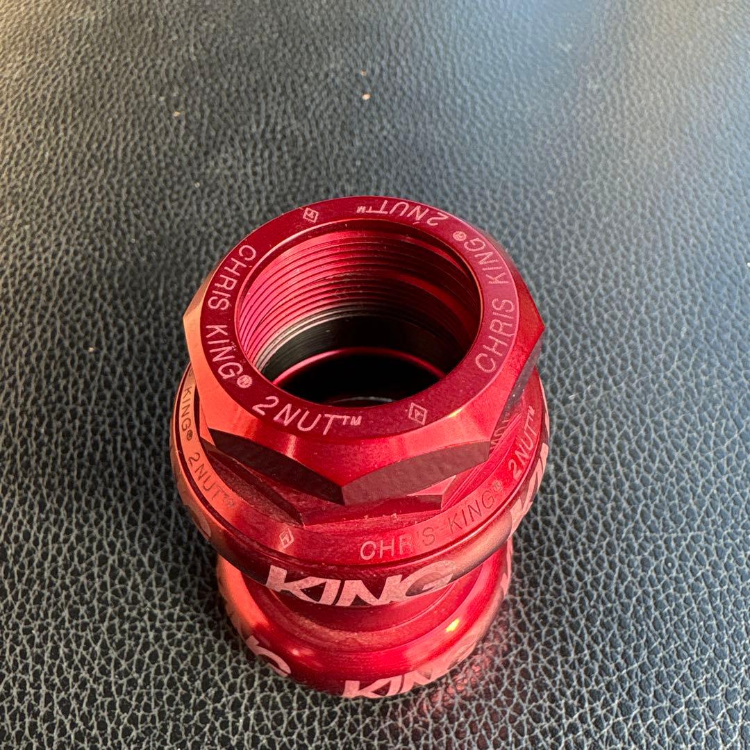CHRIS KING 2Nut ヘッドパーツ レッド　廃盤品