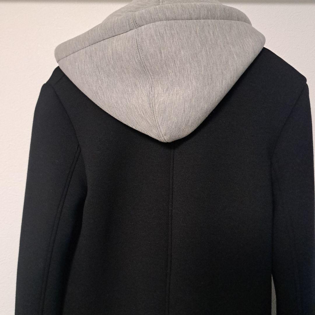 Zaraデタッチャブルフード コントラストコートS