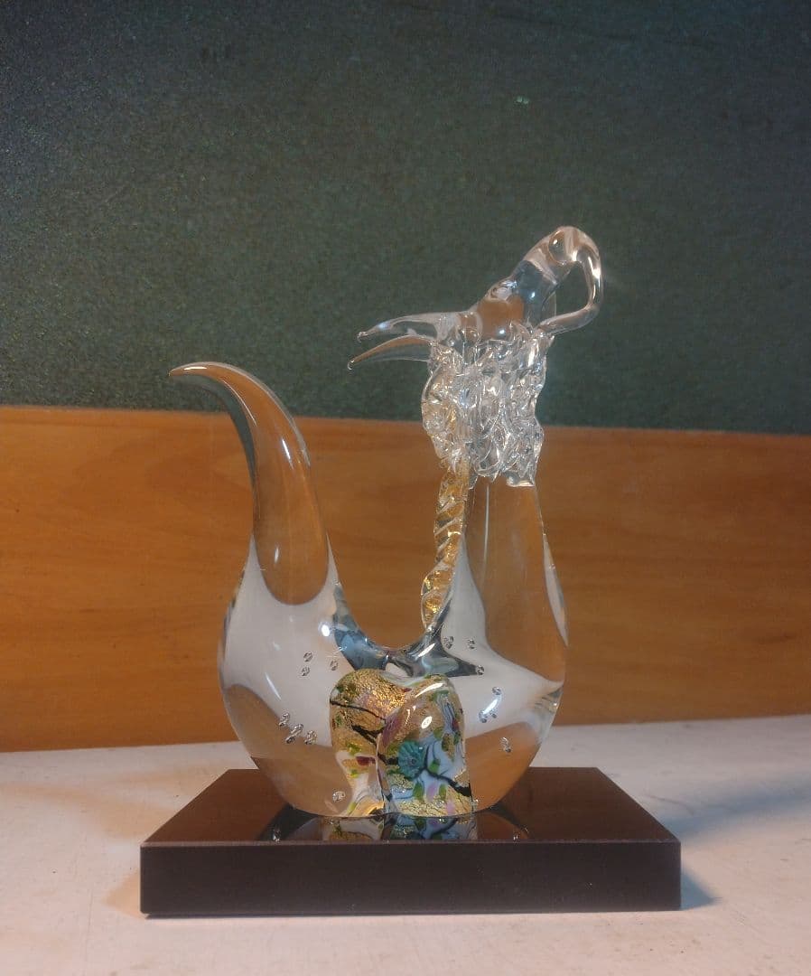 グラスアート黒木 ◆ 干支 辰 ◆ 黒木国昭 ガラス工芸 ◆ 金彩象嵌 光琳