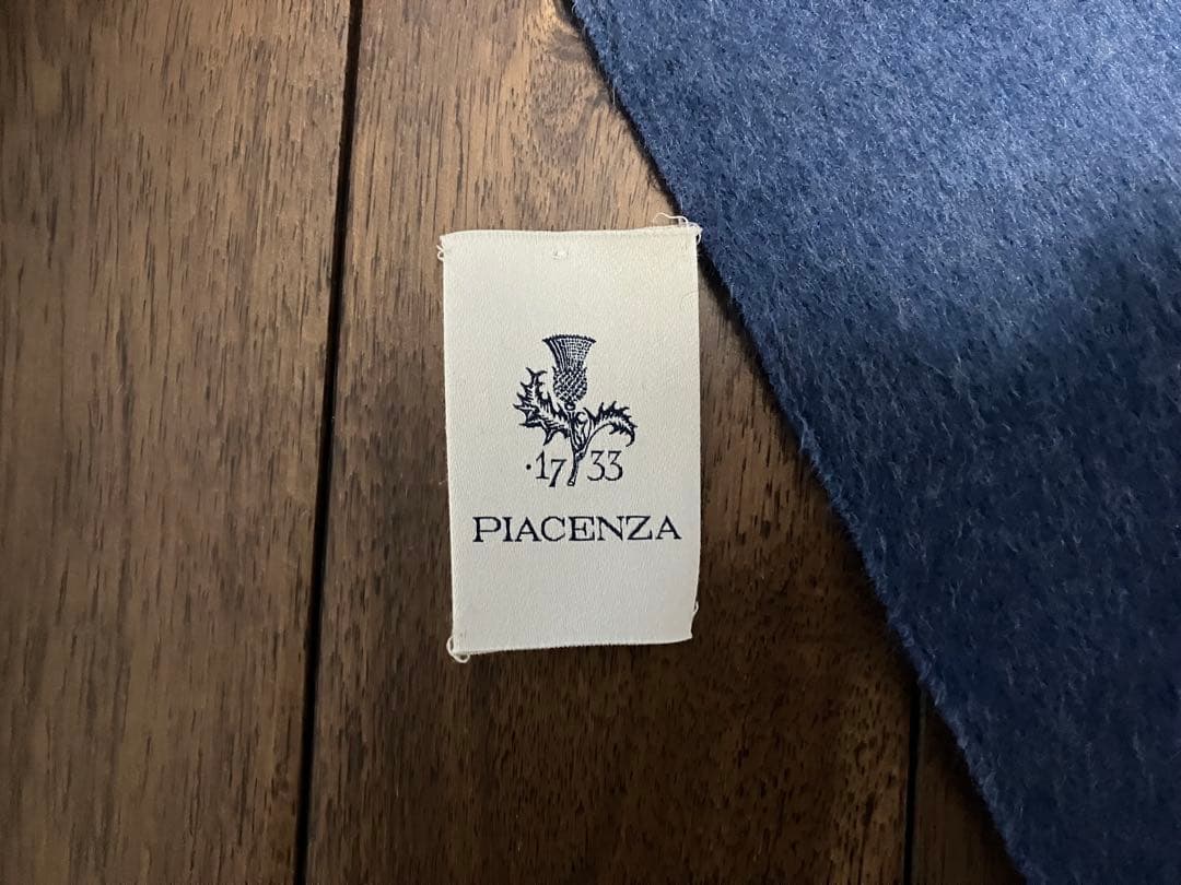 【未使用品】PIACENZA ピアチェンツァ マフラー カシミヤ混 ネイビー