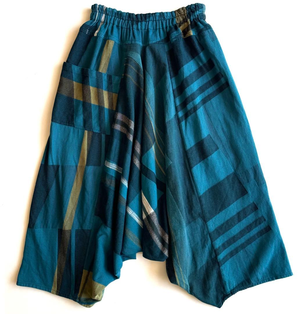 tamaki niime タマキニイメ タルンパンツ ロング ターコイズブルー