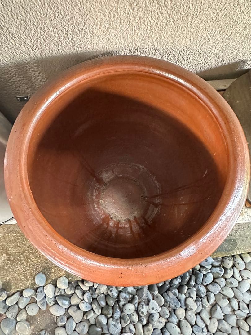 大型水甕 58cm×60cm 甕 巨大壷 水瓶 睡蓮鉢 めだか鉢 金魚鉢 古民具