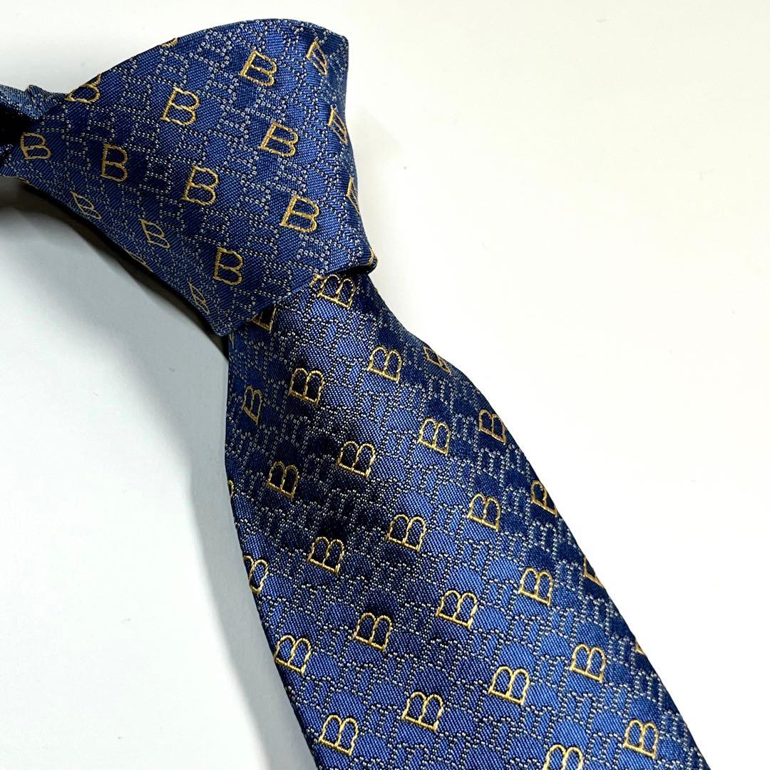 ✨極美品✨ BVLGARI ブルガリ ネクタイ Bロゴ　セッテピエゲ