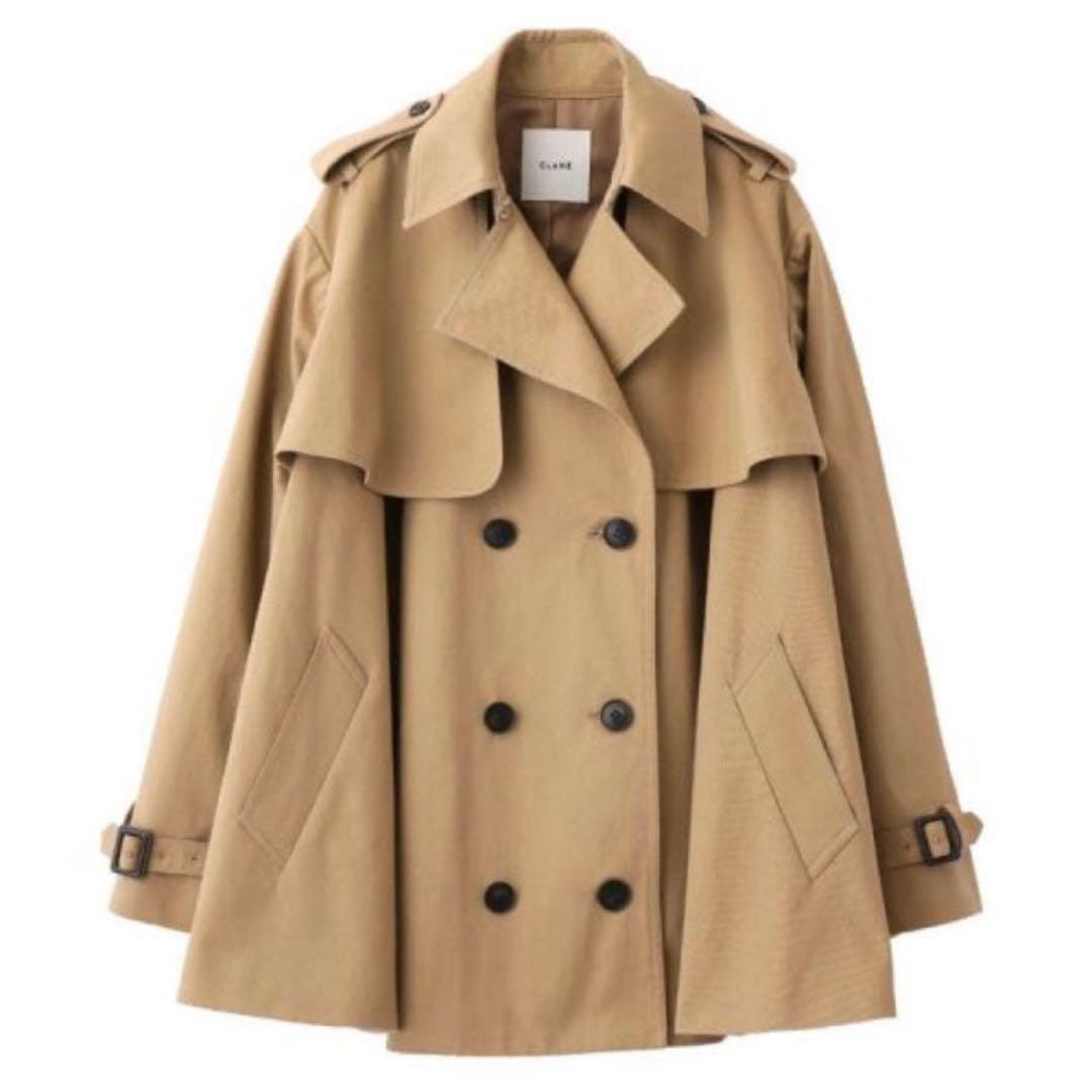 ジャケット・アウター CLANE SHORT FLEARE TRENCH COAT