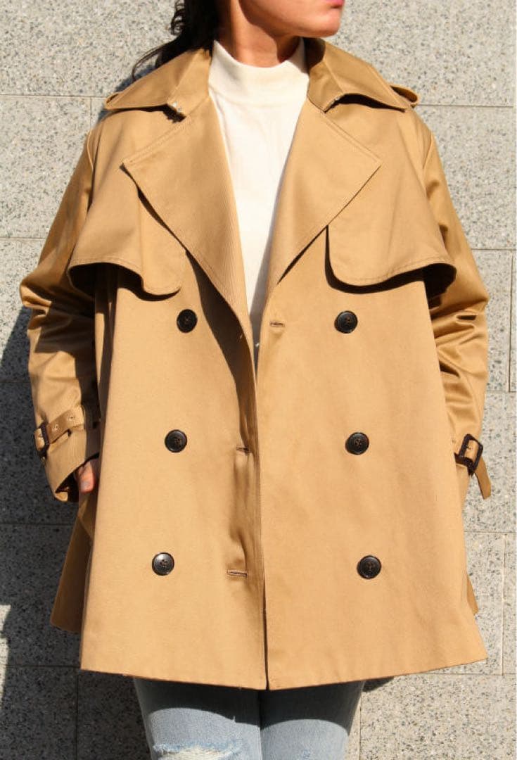 ジャケット・アウター CLANE SHORT FLEARE TRENCH COAT