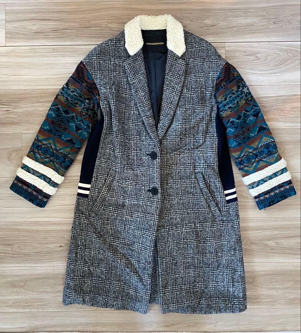 PHENOMENON チェスターコート ボア襟