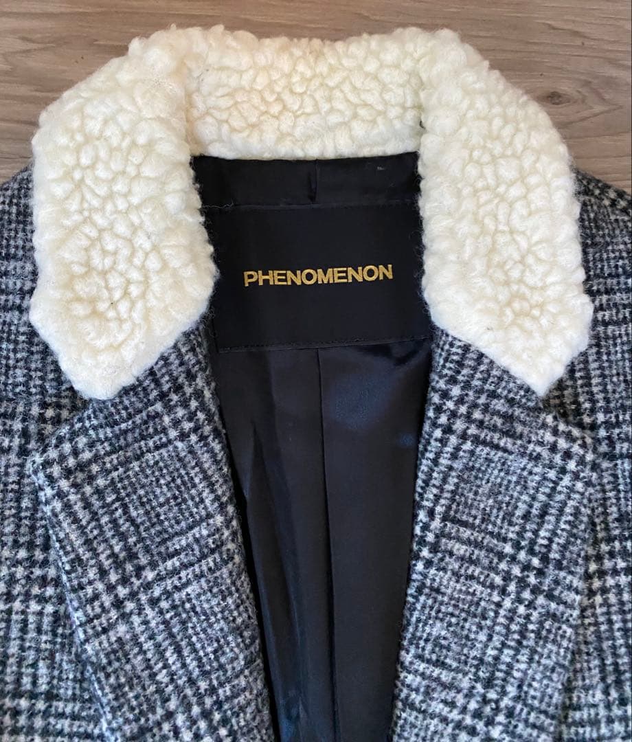 PHENOMENON チェスターコート ボア襟
