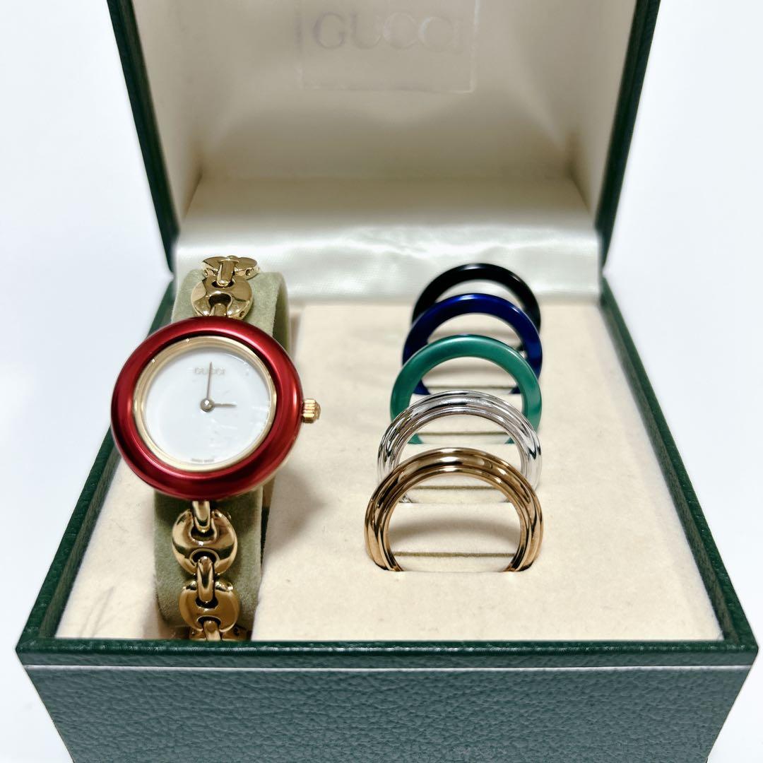 ✨良品✨GUCCI チェンジベゼル ゴールド 11/12.2 腕時計 訳あり