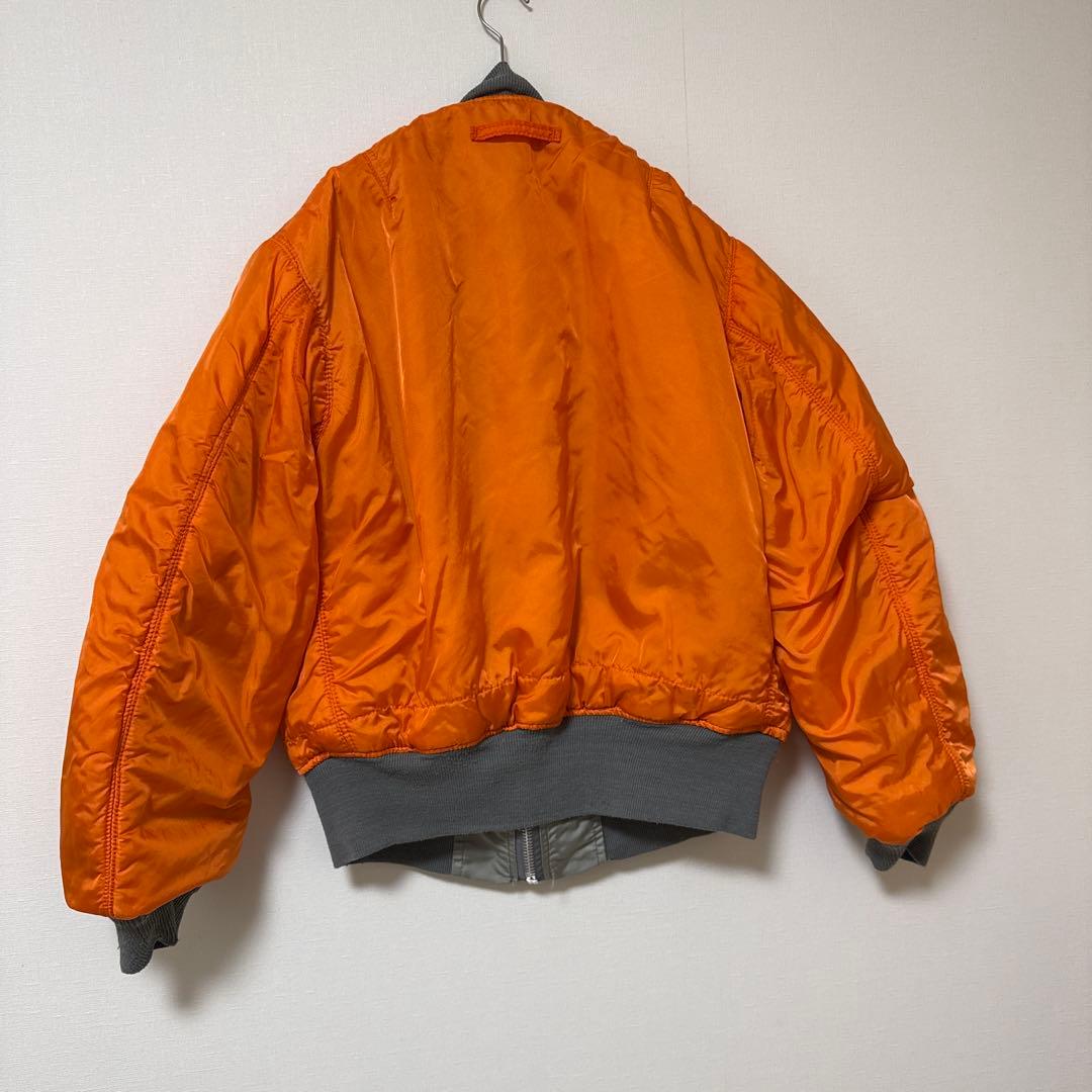 80sUSA製ALPHAアルファMA-1 フライトジャケット Mシルバー状態良好