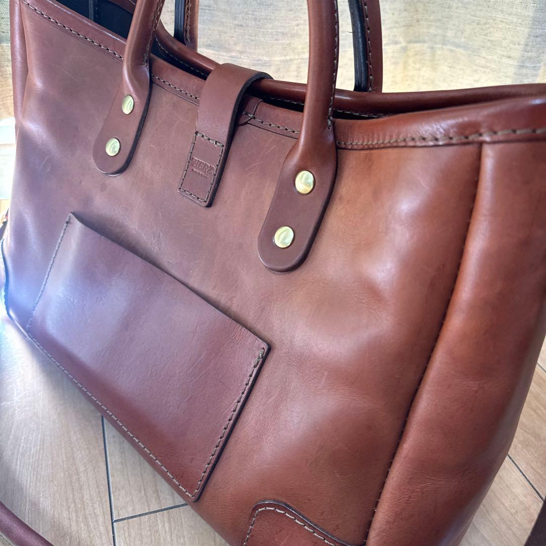 HERZ 横型2wayトートバッグ T-146 チョコ セミオーダー品